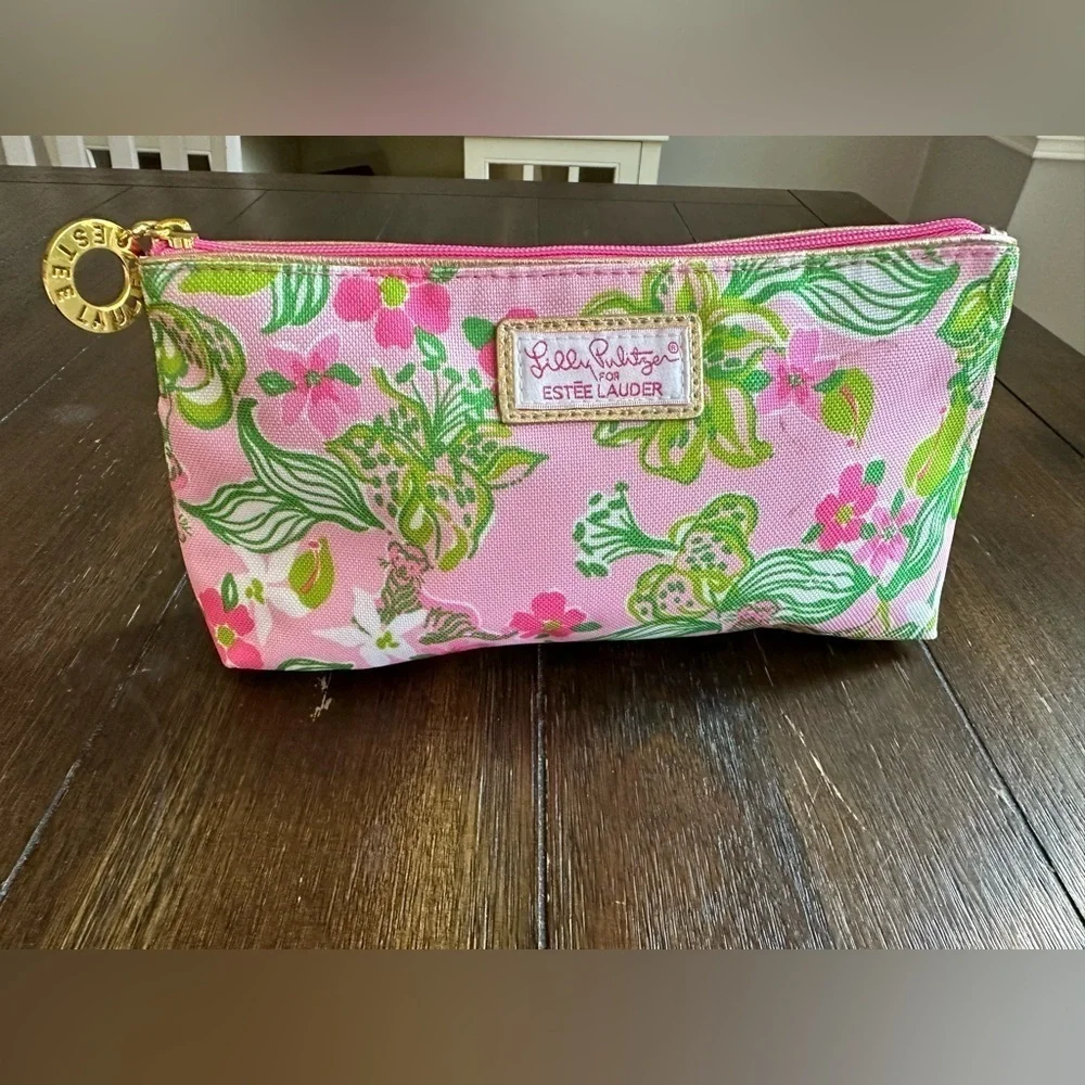 Lilly Pulitzer Clinique cosmetics bag